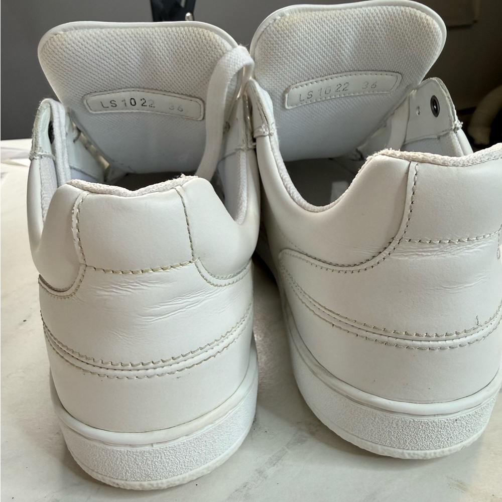 Christian Dior Star Walk Sneakers White Leather Suede Star CD Logo - Picture 8 of 12